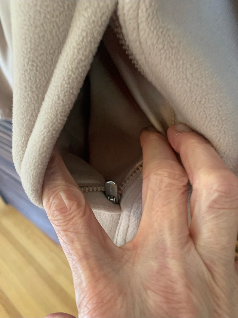 Athleta Mauve-Pink Snap Pullover - Picture 5 of 9